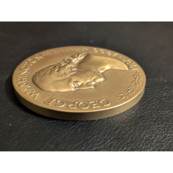 1981 George Washington 250th Birthday Celebration Maco Bronze Medal - Picture 4 of 8